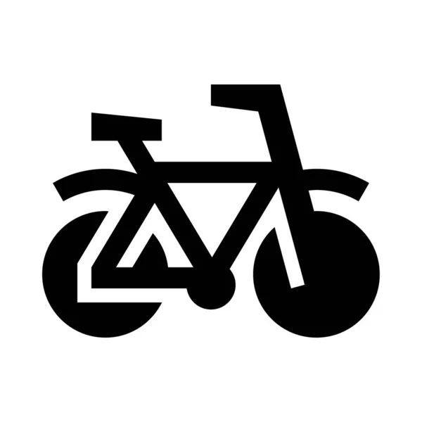 Bicicleta Icono Web Ilustración Vectorial Simple Aislado Sobre Fondo Blanco — Vector de stock