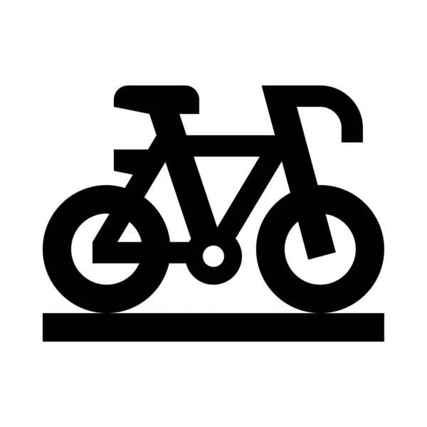 Bicicleta Icono Web Ilustración Vectorial Simple Aislado Sobre Fondo Blanco — Archivo Imágenes Vectoriales