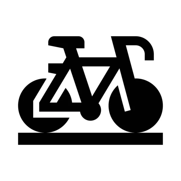 Bicicleta Icono Web Ilustración Vectorial Simple Aislado Sobre Fondo Blanco — Archivo Imágenes Vectoriales