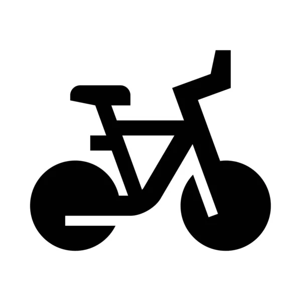 Bicicleta Icono Web Ilustración Vectorial Simple Aislado Sobre Fondo Blanco — Archivo Imágenes Vectoriales