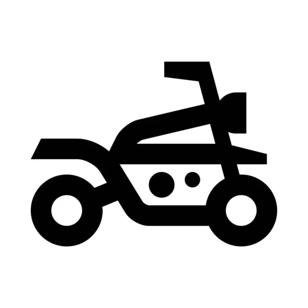 Motocykl Web Ikona Jednoduchý Vektorový Ilustrace Izolované Bílém Pozadí — Stockový vektor