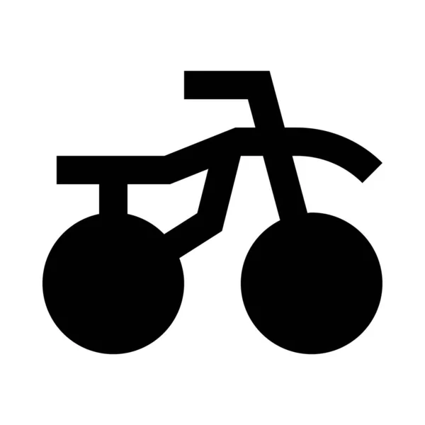 Motocross Fahrrad Web Symbol Einfache Vektordarstellung Isoliert Auf Weißem Hintergrund — Stockvektor