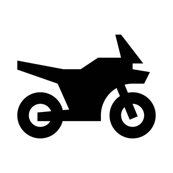 バイクのウェブアイコン白地に隔離されたシンプルなベクトルイラスト — ストックベクタ