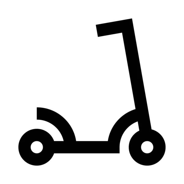 Ícone Web Scooter Elétrico Ilustração Vetorial Simples Isolado Fundo Branco — Vetor de Stock