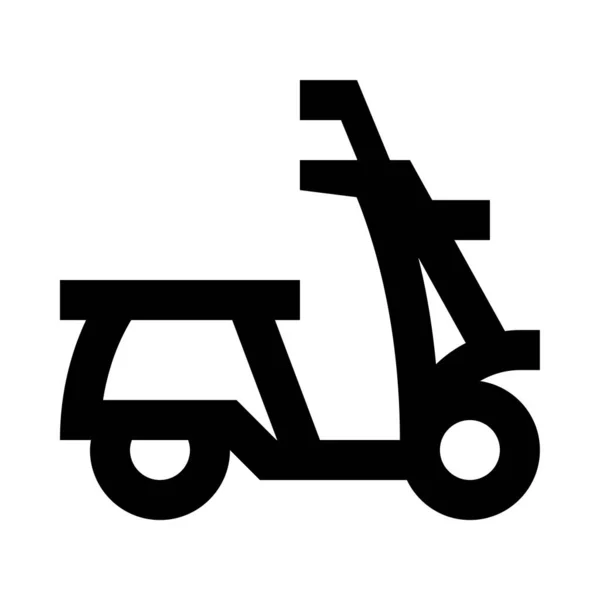 Motor Scooter Icono Web Ilustración Vectorial Simple Aislado Sobre Fondo — Vector de stock
