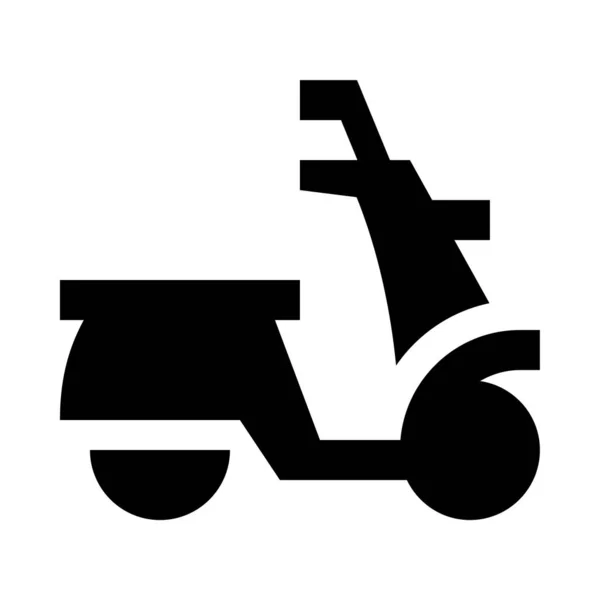 Motor Scooter Icono Web Ilustración Vectorial Simple Aislado Sobre Fondo — Vector de stock