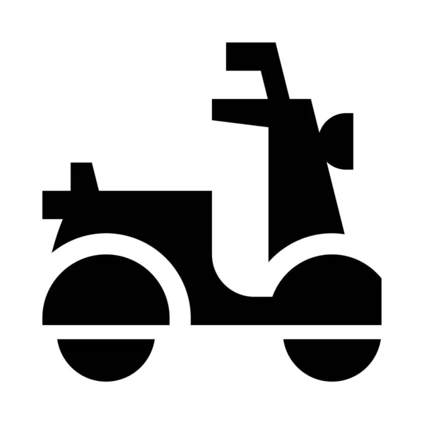 Motor Ícone Web Scooter Ilustração Vetorial Simples Isolado Fundo Branco —  Vetores de Stock