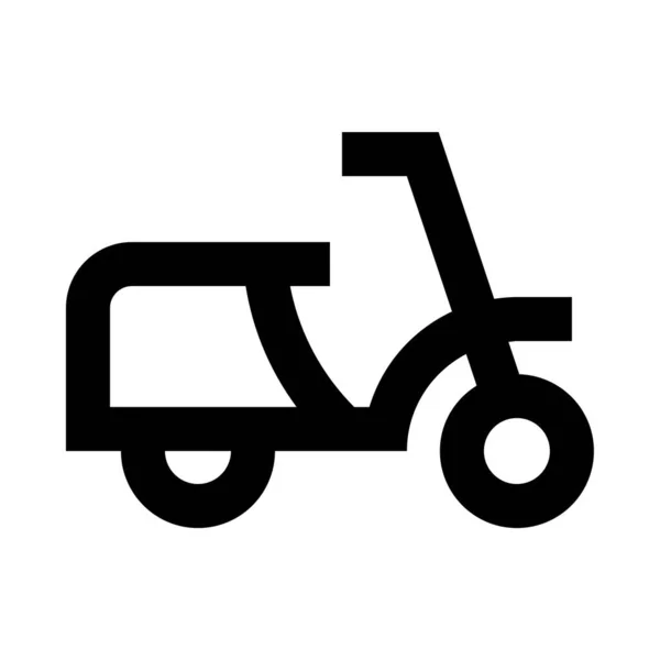 Motor Ícone Web Scooter Ilustração Vetorial Simples Isolado Fundo Branco —  Vetores de Stock