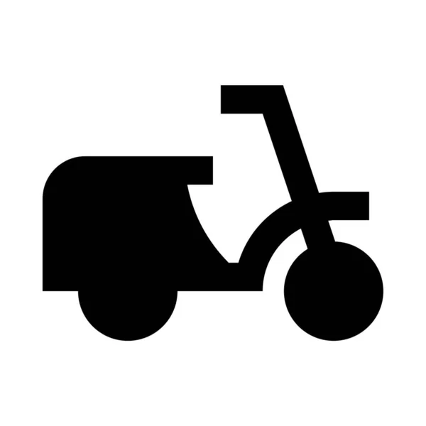 Motor Scooter Web Icon Simple Vector Illustration Isolated White Background —  Vetores de Stock