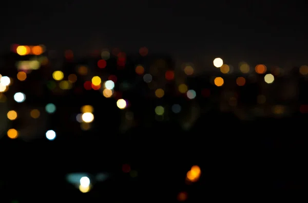Abstract Gekleurde Lichten Bokeh Achtergrond Stad Lichten — Stockfoto