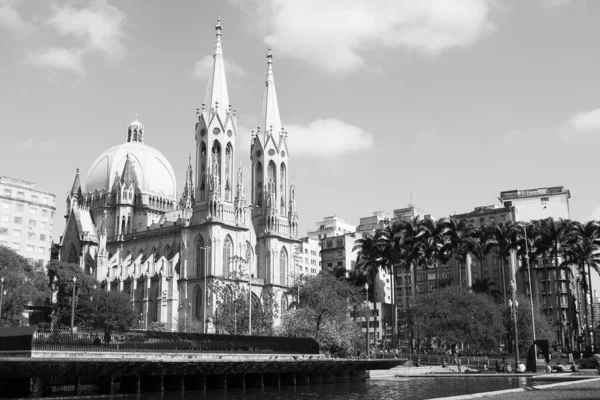 Se Cathedral, ground zero of the city of Sao Paulo, Brazil.