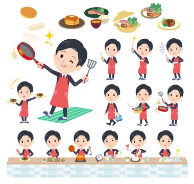 Yemek pişirmekle ilgili bir takım elbise takımı. Yönlendirmesi çok kolay..