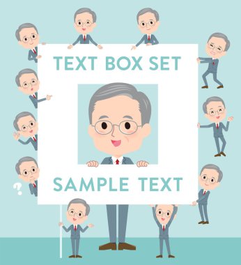 Mesaj tahtası olan bir grup yaşlı adam. Her biri bölündüğü için, kendi başına hareket ettirebilirsin. Düzenlemesi çok kolay bir vektör sanatı..