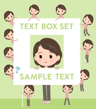 Pembe formalı bir grup ortanca kadın. Her biri ayrı olduğu için, kendi başına hareket ettirebilirsin. Düzenlemesi çok kolay bir vektör sanatı..