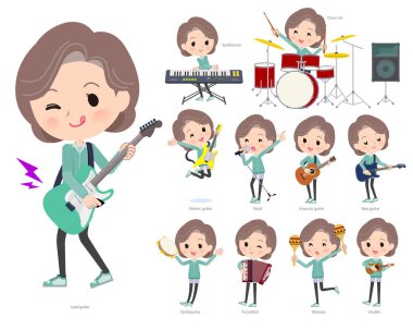 Blue Green formalı bir grup ortanca kadın rock 'n' roll ve pop müzik çalıyorlar. Yönetmen sanatını düzenlemek çok kolay..