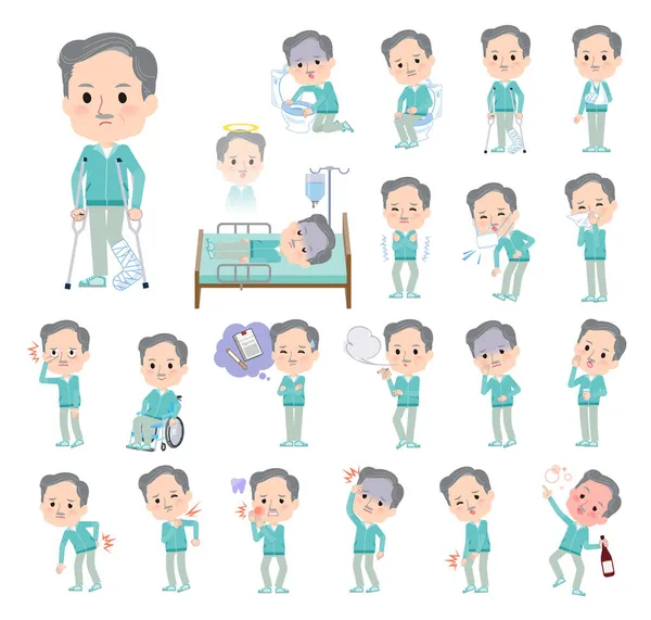 저지를 상처를 노인들의 이것은 아트를 편집하기 쉽습니다 — 스톡 벡터