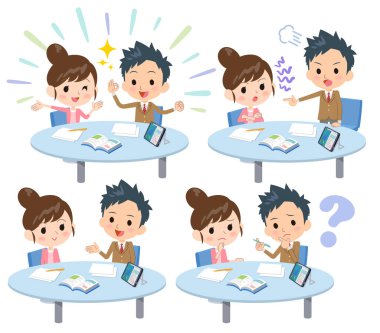 Öğrencilerle ailelerin tartıştığı bir resim seti. Yönlendirme sanatı çok kolay..