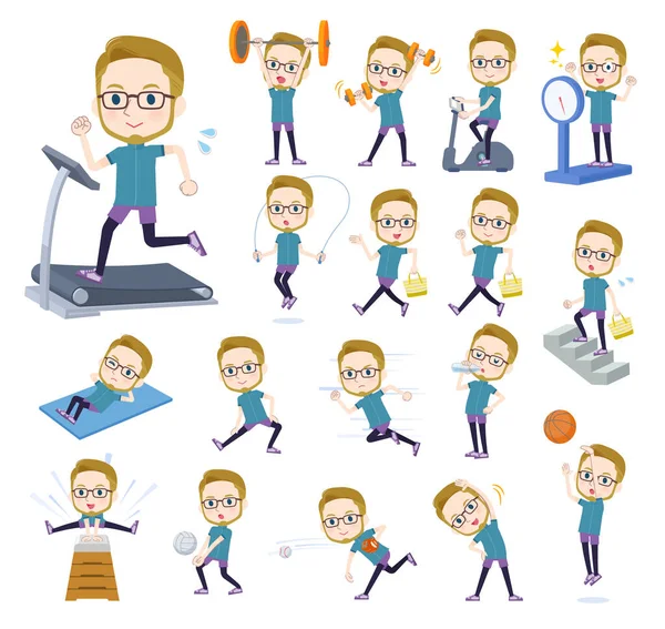 Spor ve spor kıyafetleri giymiş bir grup Amerikalı sarı saçlı adam. Yönlendirici sanatı düzenlemek çok kolay..