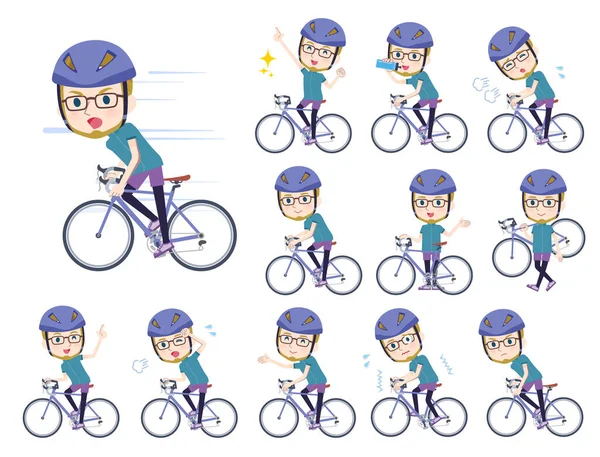 Spor kıyafetli, bisiklet süren bir grup Amerikalı sarışın adam. Yönlendirmesi çok kolay..