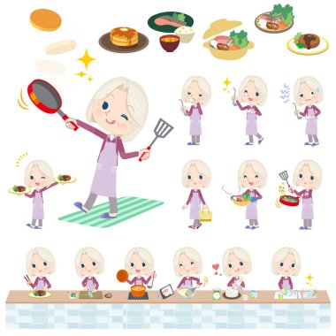 Mor formalı, aşçılıkla ilgili bir dizi yaşlı kadın. Yönlendirmesi çok kolay..