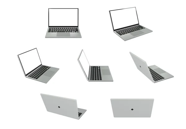 Laptop Dengan Struktur Berbagai Sudut — Stok Foto