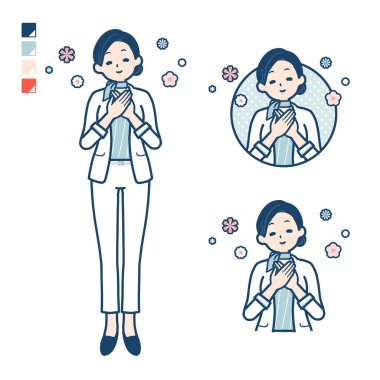 Dinlenme görüntüsü olan bir güzellik danışmanı. Vektör sanatı olduğu için düzenlemesi kolay..