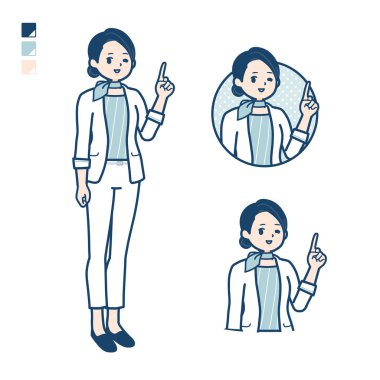 El işaretleri olan bir güzellik danışmanı. Vektör sanatı olduğu için düzenlemesi kolay..