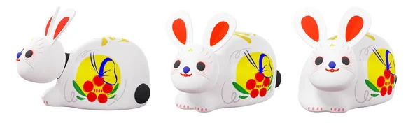 Японский Фольклорный Тэнелевый Кролик Состоящий Иллюстраций — стоковое фото