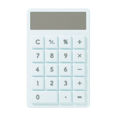 3B illüstrasyondan oluşan bir hesap makinesinin resmi.