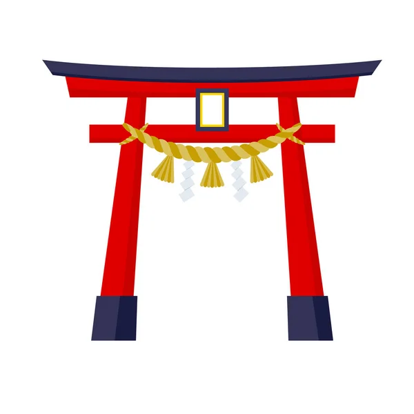 Vektorová Ilustrace Japonského Novoročního Objektu Torii — Stockový vektor
