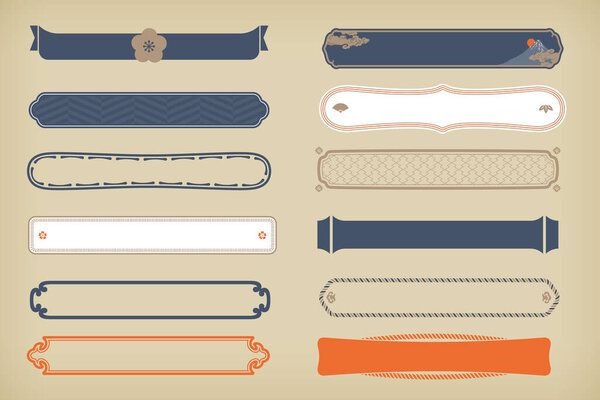 A retro design small label set.It is vector data that is easy to edit.