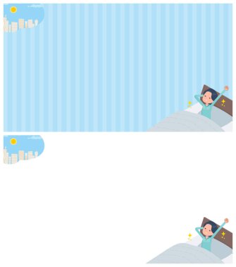 A set of Clerk woman about getting up.It's vector art so easy to edit.