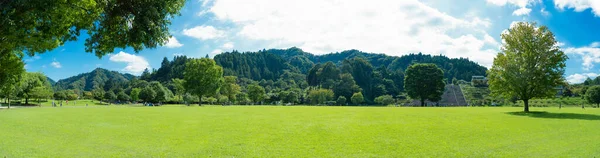 Zdjęcia Panoramiczne Miyagase Lakeside Enchi Prefekturze Kanagawa Japonia — Zdjęcie stockowe