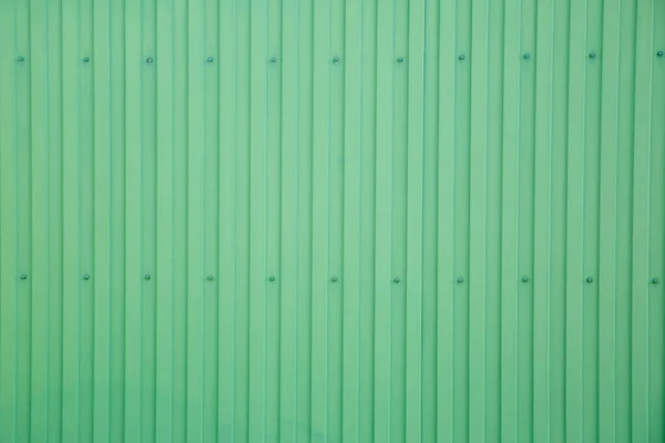 Groen Gekleurde Metalen Geribbelde Oppervlak — Stockfoto