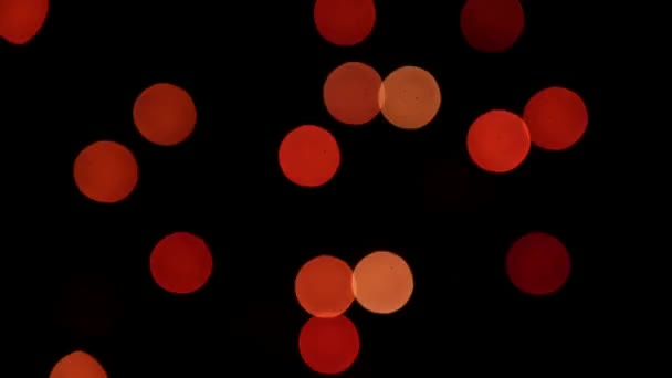 Schimmernde Weihnachtsbeleuchtung Farbige Bokeh Abstrakten Hintergrund Vielfarbige Lichtflecken Leuchten Häufig — Stockvideo