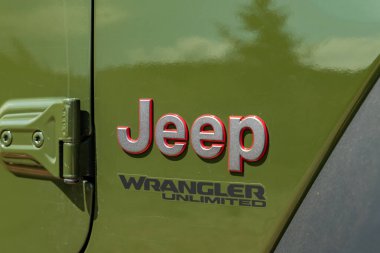 Istanbul, Turkey - August 9 2022 : Jeep Wrangler Unlimited Rubicon is the 4-door off-road vehicle manufactured by Jeep.