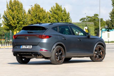 Istanbul, Turkey - August 30 2022 : Cupra Formentor is a compact crossover SUV manufactured by the Spanish car manufacturer SEAT under their Cupra performance-oriented sub-brand.