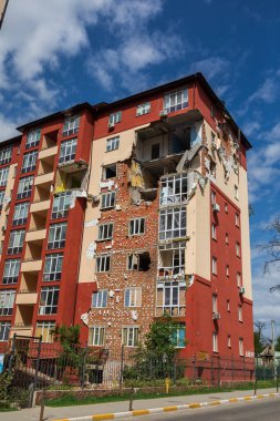 Terör saldırısı. Ukrayna, Rusya savaşı. Irpen. Rus istilacılardan sonra Irpin. - 05.16.2022 IRPIN. UKRAİNA