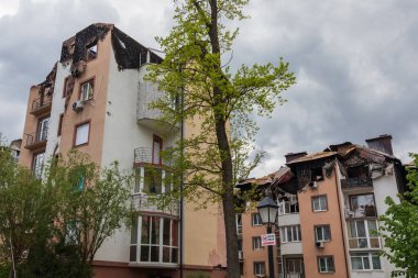 Terör saldırısı. Ukrayna, Rusya savaşı. Irpen. Rus istilacılardan sonra Irpin. - 05.16.2022 IRPIN. UKRAİNA