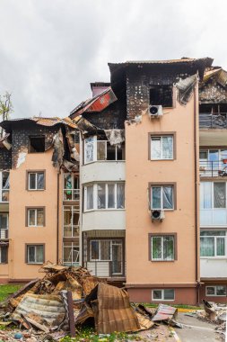 Terror attack. Ukraine, russia war. Irpen. Irpin after russian invaders. - 05.16.2022 IRPIN. UKRAINE