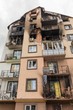 Terör saldırısı. Ukrayna, Rusya savaşı. Irpen. Rus istilacılardan sonra Irpin. - 05.16.2022 IRPIN. UKRAİNA