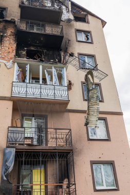 Terör saldırısı. Ukrayna, Rusya savaşı. Irpen. Rus istilacılardan sonra Irpin. - 05.16.2022 IRPIN. UKRAİNA