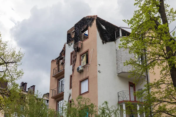 Terör saldırısı. Ukrayna, Rusya savaşı. Irpen. Rus istilacılardan sonra Irpin. - 05.16.2022 IRPIN. UKRAİNA