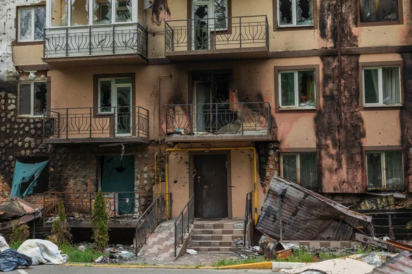 Terroranschlag Ukraine Russischer Krieg Irpen Irpin Nach Den Russischen Invasoren — Stockfoto