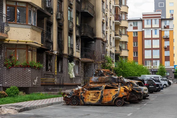 Terör saldırısı. Ukrayna, Rusya savaşı. Irpen. Rus istilacılardan sonra Irpin. - 05.16.2022 IRPIN. UKRAİNA