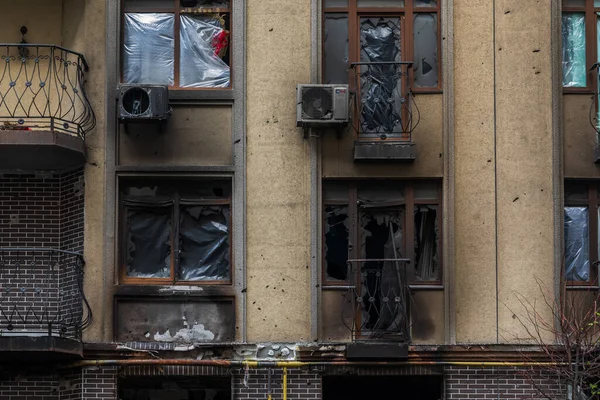 Terör saldırısı. Ukrayna, Rusya savaşı. Irpen. Rus istilacılardan sonra Irpin. - 05.16.2022 IRPIN. UKRAİNA