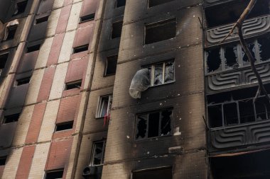 Terör saldırısı. Ukrayna, Rusya savaşı. Irpen. Rus istilacılardan sonra Irpin. - 05.18.2022 IRPIN. UKRAİNA