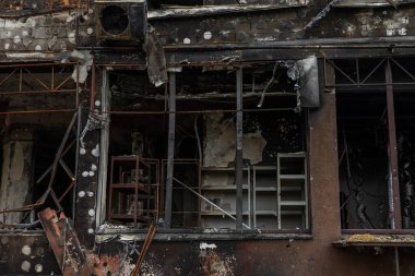 Terör saldırısı. Ukrayna, Rusya savaşı. Irpen. Rus istilacılardan sonra Irpin.