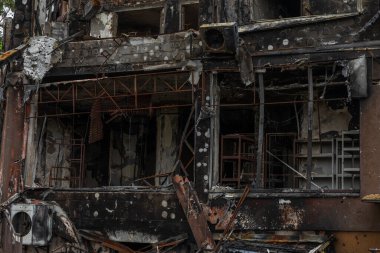 Terör saldırısı. Ukrayna, Rusya savaşı. Irpen. Rus istilacılardan sonra Irpin.