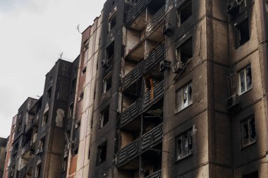 Terör saldırısı. Ukrayna, Rusya savaşı. Irpen. Rus istilacılardan sonra Irpin.